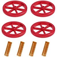 4 tuercas de nivelación de aluminio para impresora 3D Creality con 4 muelles para cama caliente para Ender 3-3 Pro…